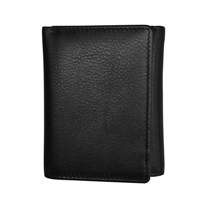 Men's Pebble Grain Leather Trifold Wallet