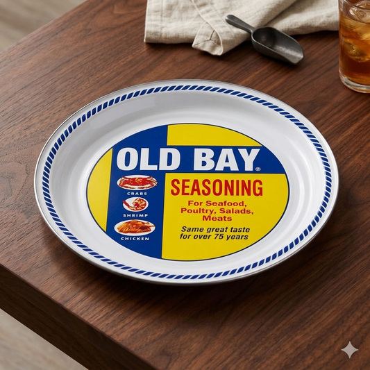 Enamelware Old Bay Serving Trays
